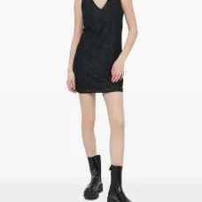 Платье мини с цветочным кружевом