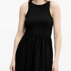 Платье миди в рубчик