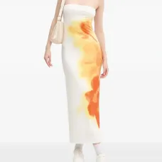 Платье макси с цветочным принтом