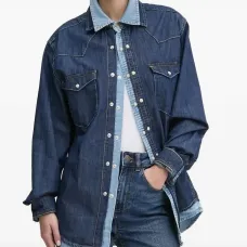 Джинсовая рубашка в стиле вестерн