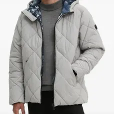 Двусторонний пуховик с узором