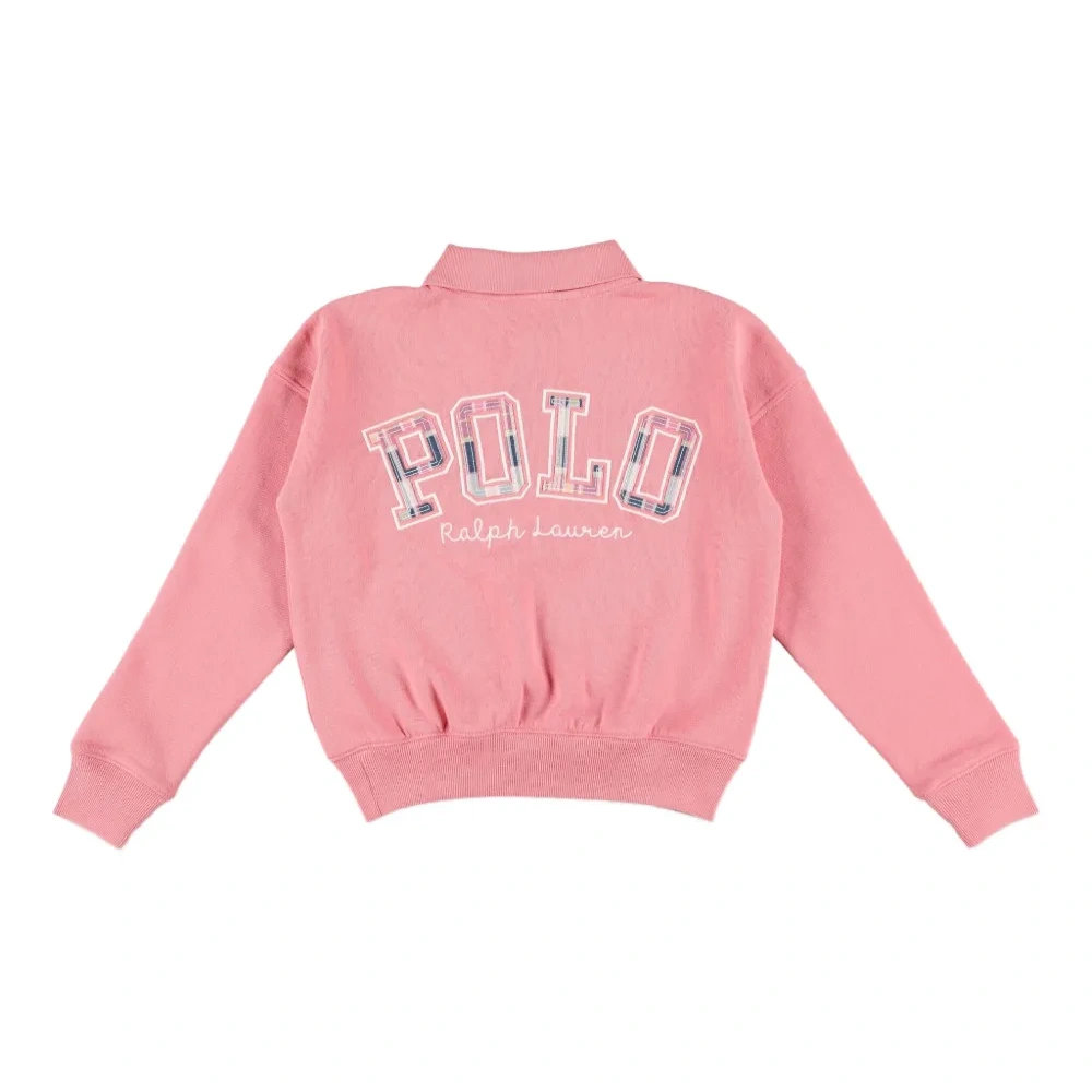 толстовка с вышивкой и воротником поло