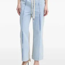 Спортивные брюки со вставками из денима