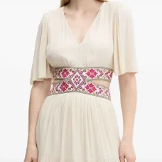 Ярусное платье макси с вышивкой Ярусное платье макси с вышивкой