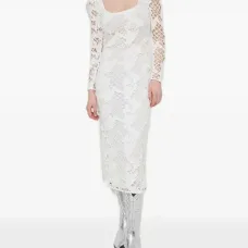 Кружевное платье с объемными рукавами Кружевное платье с объемными рукавами