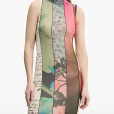 Платье мини с вставками