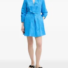 Платье мини с вышивкой