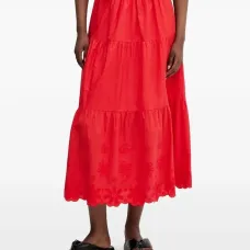 Ярусная юбка миди с вышивкой Ярусная юбка миди с вышивкой