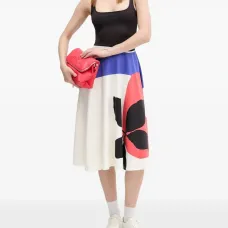 Платье миди с графичным принтом