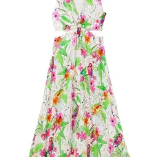 Платье макси с цветочным принтом