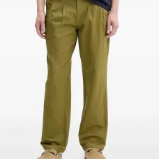 Брюки прямого кроя со складками