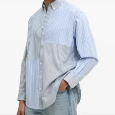 Рубашка с полосатыми вставками Рубашка с полосатыми вставками