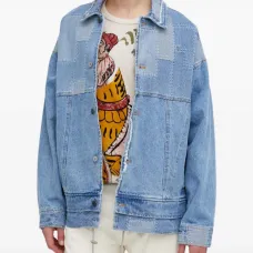 Джинсовая куртка с нашивкой-логотипом