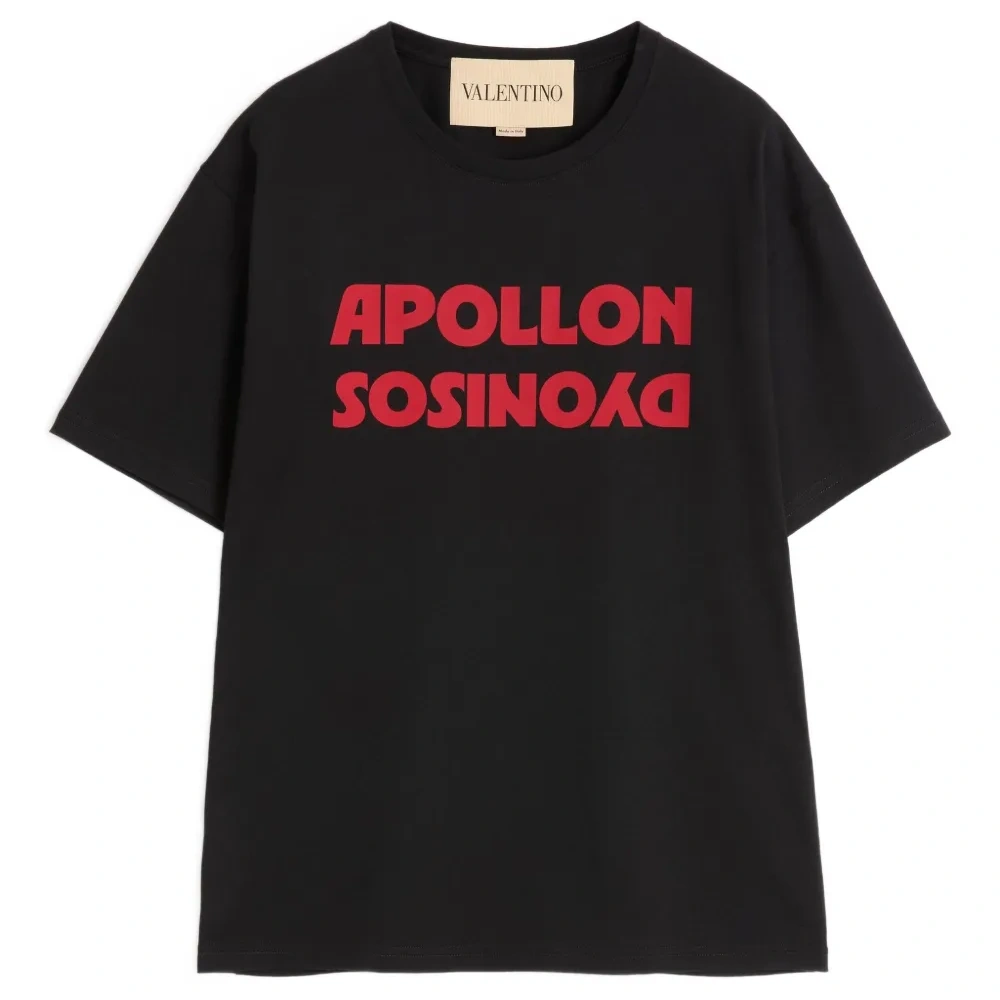 Хлопковая футболка с принтом-текстом