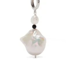 Серебряные серьги Host с жемчугом и ониксом