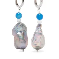 Серебряные серьги Host с жемчугом