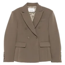 Двубортный пиджак с заостренными лацканами