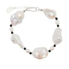 Серебряный браслет Host с жемчугом и ониксом