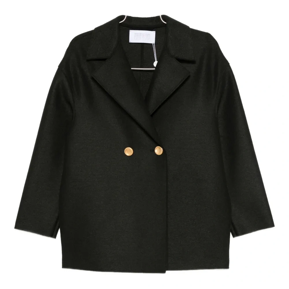 Двубортное пальто из чистой шерсти