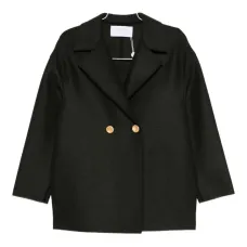 Двубортное пальто из чистой шерсти