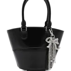 лакированная сумка-ведро