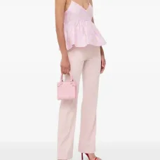 Топ с баской и цветочным принтом