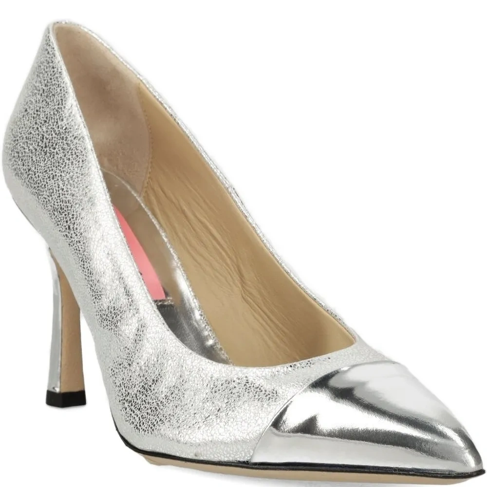 Туфли с эффектом металлик