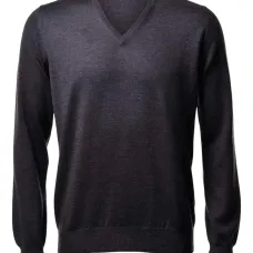 Шерстяной свитер с V-образным вырезом
