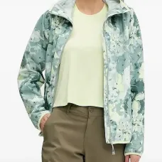 Куртка с капюшоном и цветочным принтом