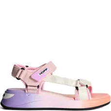 Босоножки на платформе с омбре, высота каблука 40 мм