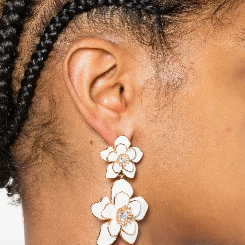 серьги в форме цветов серьги в форме цветов