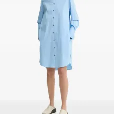 Короткое платье-рубашка на пуговицах