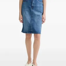 Джинсовая юбка миди