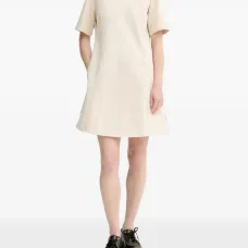 Платье мини А-силуэта с короткими рукавами