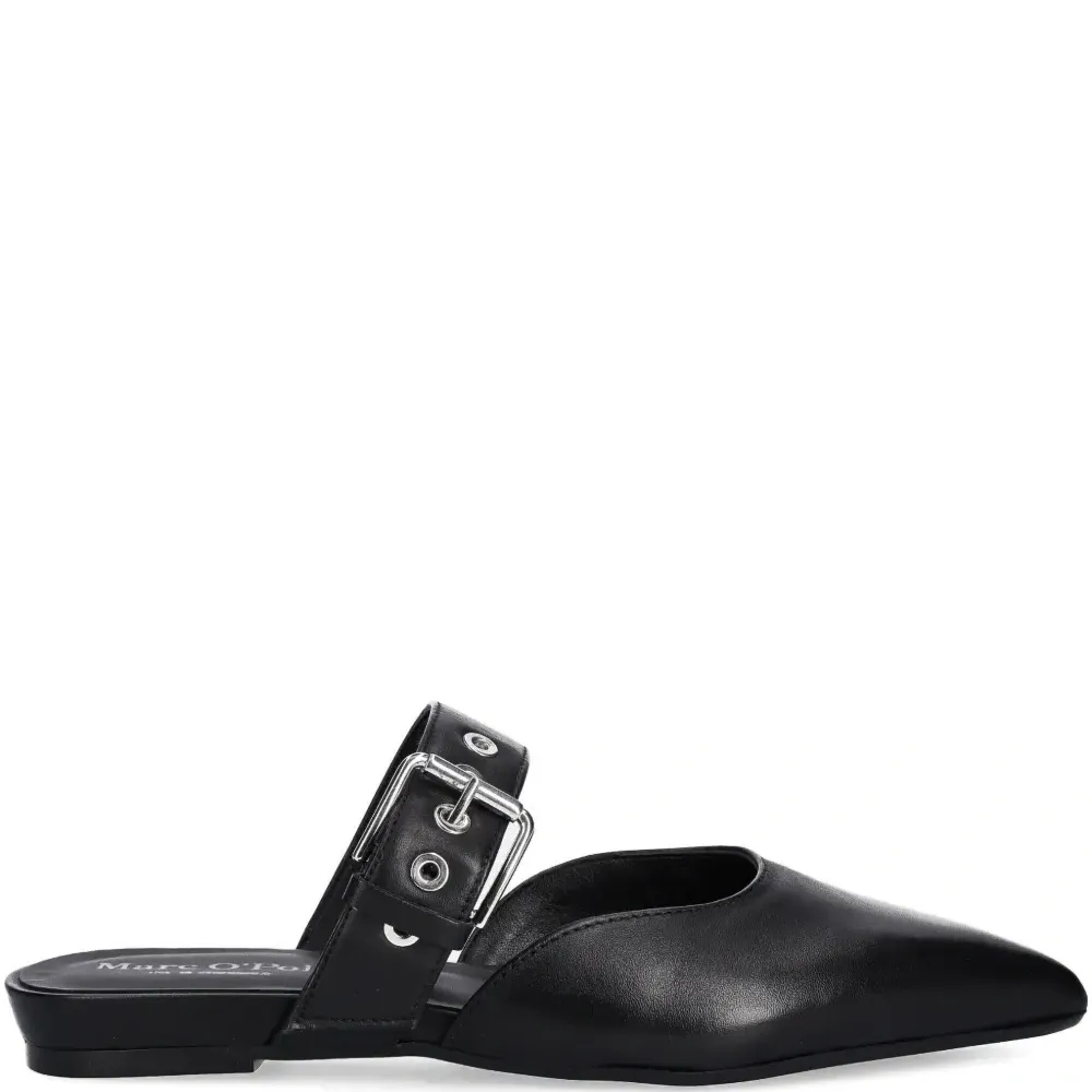 Мюли с заостренным носком и пряжкой Мюли с заостренным носком и пряжкой