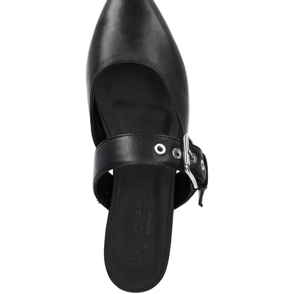 Мюли с заостренным носком и пряжкой Мюли с заостренным носком и пряжкой