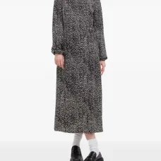 Платье миди с принтом