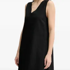 Платье мини в тонкую полоску