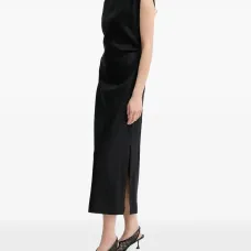 Платье миди со складками