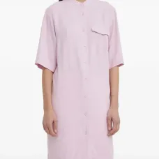 Миди-рубашка с короткими рукавами