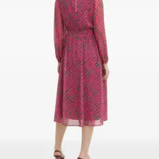 Платье миди с запахом и абстрактным принтом Платье миди с запахом и абстрактным принтом