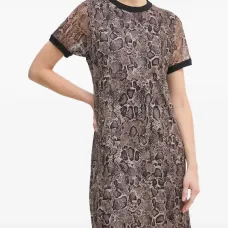 Платье со змеиным принтом