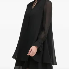 Многослойное платье мини с оборками Многослойное платье мини с оборками