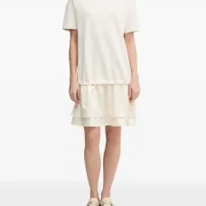 Многослойное платье миди с короткими рукавами