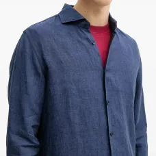 Льняная рубашка с длинными рукавами Льняная рубашка с длинными рукавами