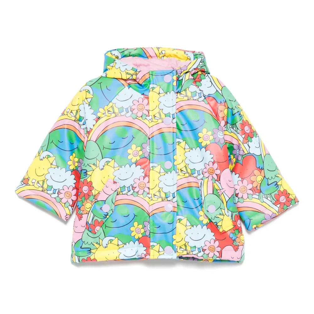 плащ с графичным принтом