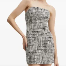 Твидовое платье мини Bella без бретелей