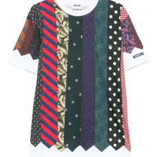 футболка в технике пэчворк с принтом