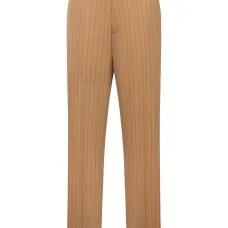 полосатые брюки строгого кроя