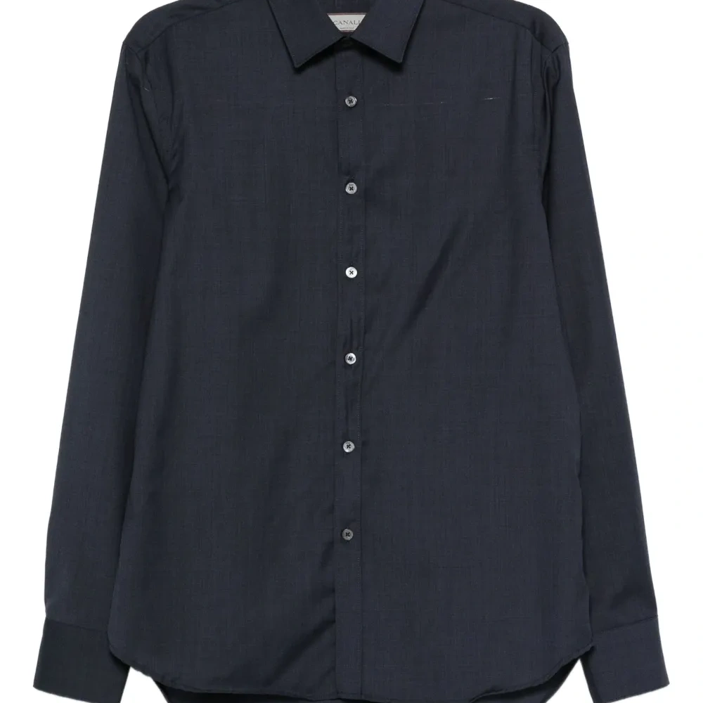 Шерстяная рубашка с длинными рукавами